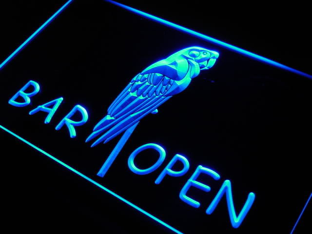 Bar Open Parrot Neon Light Sign